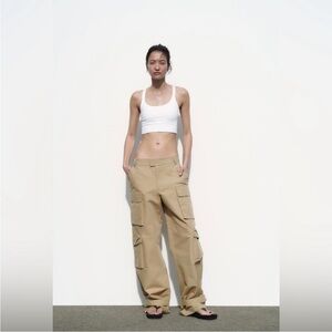 Zara Tan Cargo Pants